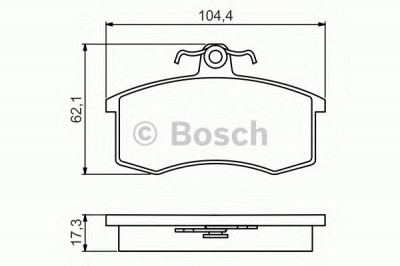 BOSCH 0986495214 -  Комплект тормозных колодок, дисковый тормоз