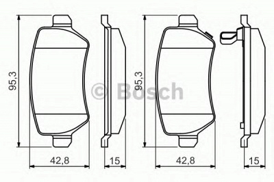 BOSCH 0986495218 -  Комплект тормозных колодок, дисковый тормоз