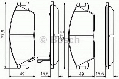 BOSCH 0986495221 -  Комплект тормозных колодок, дисковый тормоз