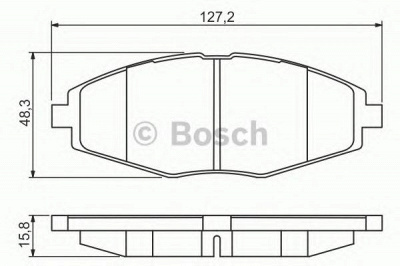 BOSCH 0986495224 -  Комплект тормозных колодок, дисковый тормоз