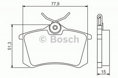 BOSCH 0986495226 -  Комплект тормозных колодок, дисковый тормоз