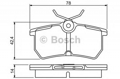 BOSCH 0986495227 -  Комплект тормозных колодок, дисковый тормоз