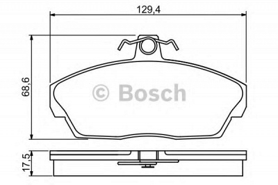 BOSCH 0986495228 -  Комплект тормозных колодок, дисковый тормоз