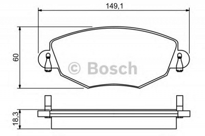 BOSCH 0986495230 -  Комплект тормозных колодок, дисковый тормоз
