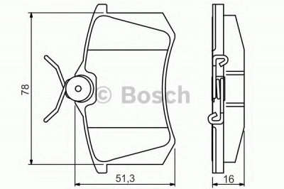 BOSCH 0986495231 -  Комплект тормозных колодок, дисковый тормоз