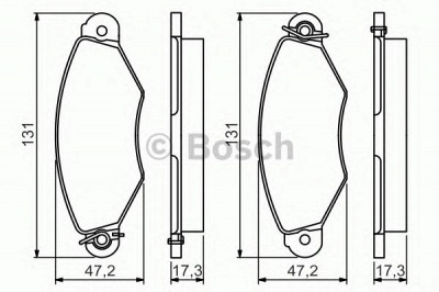 BOSCH 0986495235 -  Комплект тормозных колодок, дисковый тормоз