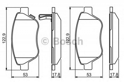 BOSCH 0986495237 -  Комплект тормозных колодок, дисковый тормоз