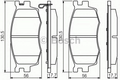 BOSCH 0986495240 -  Комплект тормозных колодок, дисковый тормоз