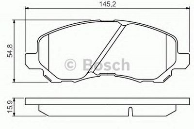 BOSCH 0986495253 -  Комплект тормозных колодок, дисковый тормоз