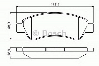 BOSCH 0986495254 -  Комплект тормозных колодок, дисковый тормоз
