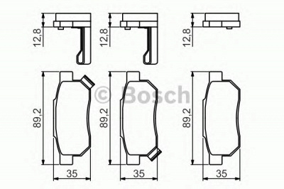BOSCH 0986495256 -  Комплект тормозных колодок, дисковый тормоз