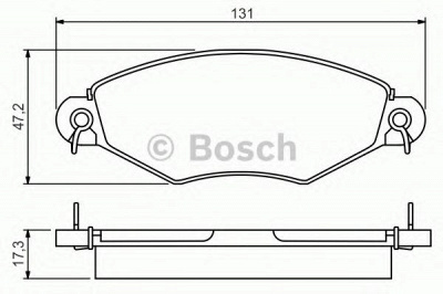 BOSCH 0986495260 -  Комплект тормозных колодок, дисковый тормоз