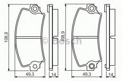 BOSCH 0986495270 -  Комплект тормозных колодок, дисковый тормоз