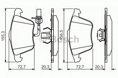 BOSCH 0986495272 -  Комплект тормозных колодок, дисковый тормоз