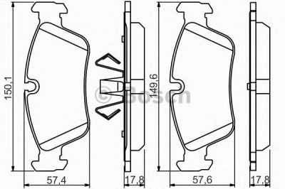 BOSCH 0986495276 -  Комплект тормозных колодок, дисковый тормоз