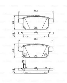 BOSCH 0986495301 -  Комплект тормозных колодок, дисковый тормоз