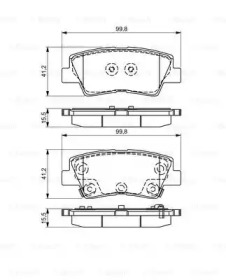 BOSCH 0986495309 -  Комплект тормозных колодок, дисковый тормоз