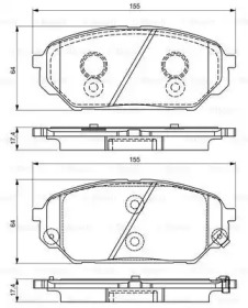 BOSCH 0986495310 -  Комплект тормозных колодок, дисковый тормоз