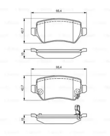 BOSCH 0986495319 -  Комплект тормозных колодок, дисковый тормоз