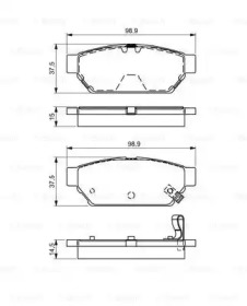 BOSCH 0986495326 -  Комплект тормозных колодок, дисковый тормоз