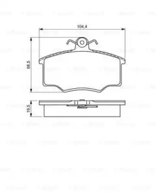 BOSCH 0986495340 -  Комплект тормозных колодок, дисковый тормоз