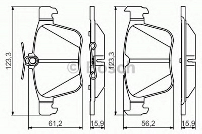 BOSCH 0986495346 -  Комплект тормозных колодок, дисковый тормоз