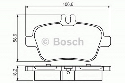 BOSCH 0986495348 -  Комплект тормозных колодок, дисковый тормоз