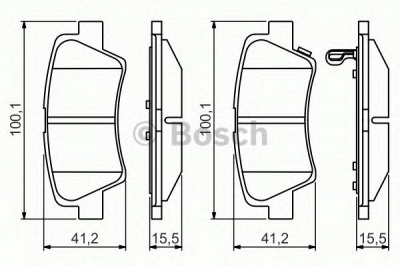 BOSCH 0986495351 -  Комплект тормозных колодок, дисковый тормоз