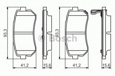 BOSCH 0986495354 -  Комплект тормозных колодок, дисковый тормоз