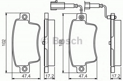 BOSCH 0986495355 -  Комплект тормозных колодок, дисковый тормоз