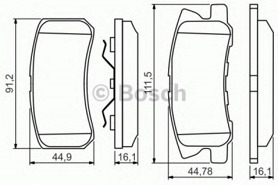 BOSCH 0986495357 -  Комплект тормозных колодок, дисковый тормоз