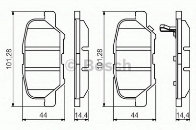 BOSCH 0986495358 -  Комплект тормозных колодок, дисковый тормоз