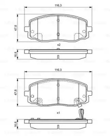BOSCH 0986495377 -  Комплект тормозных колодок, дисковый тормоз