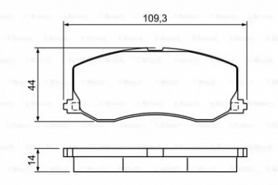 BOSCH 0986495382 -  Комплект тормозных колодок, дисковый тормоз