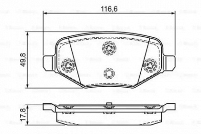 BOSCH 0986495385 -  Комплект тормозных колодок, дисковый тормоз