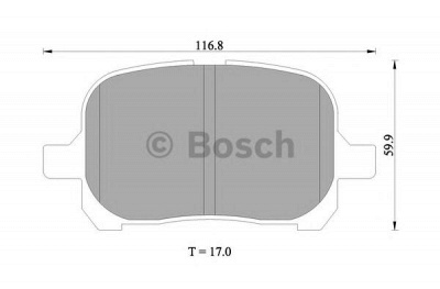 BOSCH 0986505001 -  Комплект тормозных колодок, дисковый тормоз