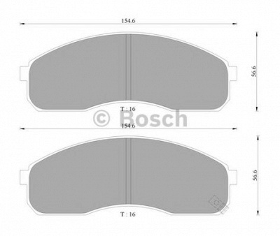 BOSCH 0986505096 -  Комплект тормозных колодок, дисковый тормоз