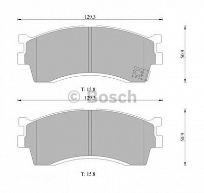 BOSCH 0986505097 -  Комплект тормозных колодок, дисковый тормоз