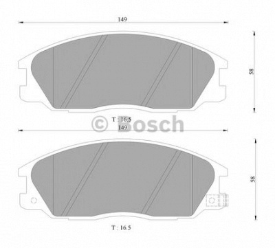BOSCH 0986505099 -  Комплект тормозных колодок, дисковый тормоз