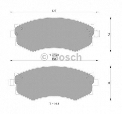 BOSCH 0986505224 -  Комплект тормозных колодок, дисковый тормоз