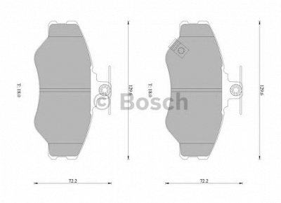 BOSCH 0986505295 -  Комплект тормозных колодок, дисковый тормоз