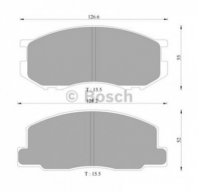 BOSCH 0986505343 -  Комплект тормозных колодок, дисковый тормоз