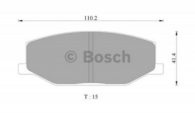 BOSCH 0986505345 -  Комплект тормозных колодок, дисковый тормоз