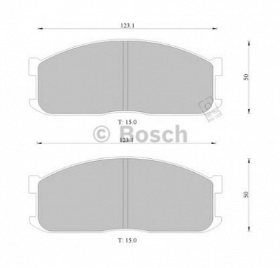 BOSCH 0986505346 -  Комплект тормозных колодок, дисковый тормоз