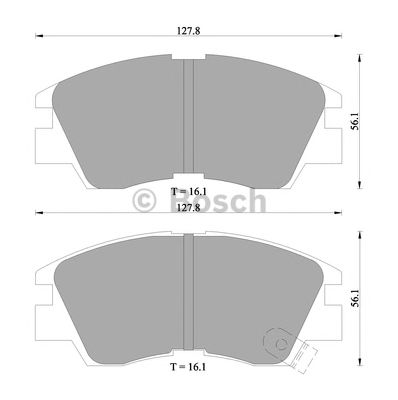 BOSCH 0986505360 -  Комплект тормозных колодок, дисковый тормоз