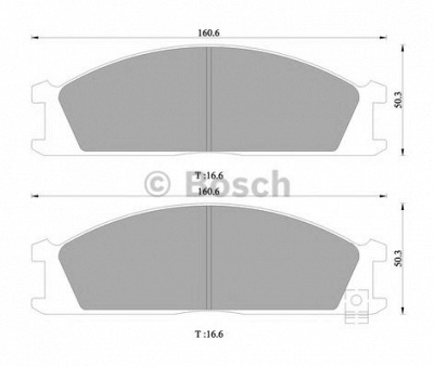 BOSCH 0986505363 -  Комплект тормозных колодок, дисковый тормоз