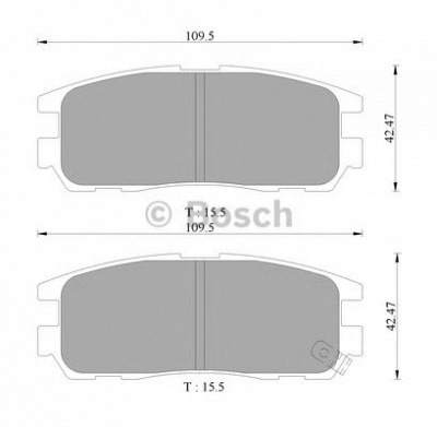 BOSCH 0986505367 -  Комплект тормозных колодок, дисковый тормоз