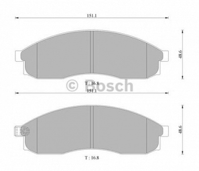 BOSCH 0986505382 -  Комплект тормозных колодок, дисковый тормоз