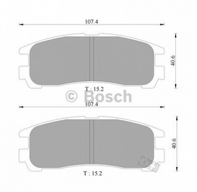BOSCH 0986505397 -  Комплект тормозных колодок, дисковый тормоз