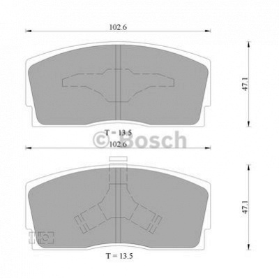 BOSCH 0986505399 -  Комплект тормозных колодок, дисковый тормоз